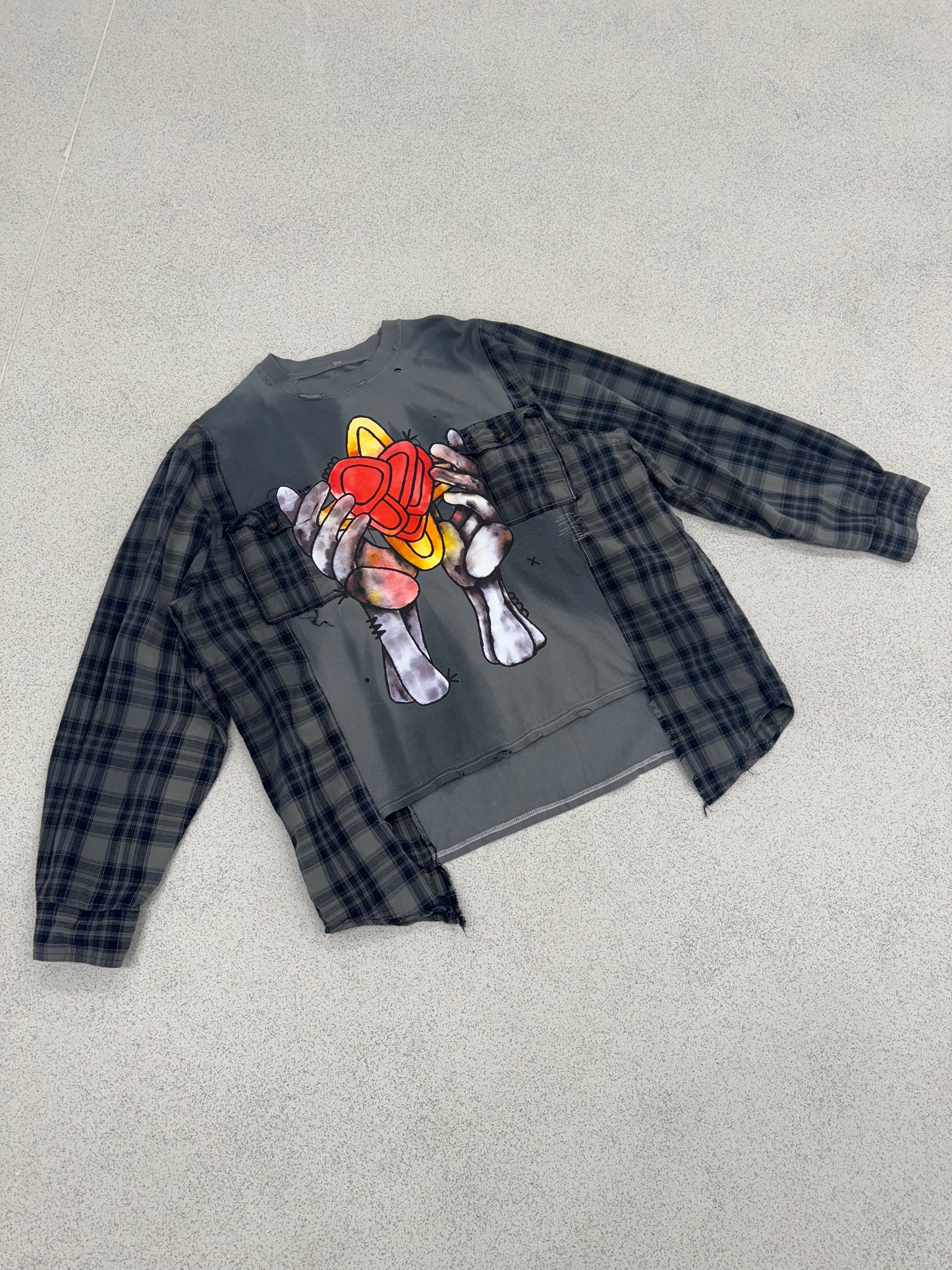 Cut and Sewn Flannel Tee - L/XL