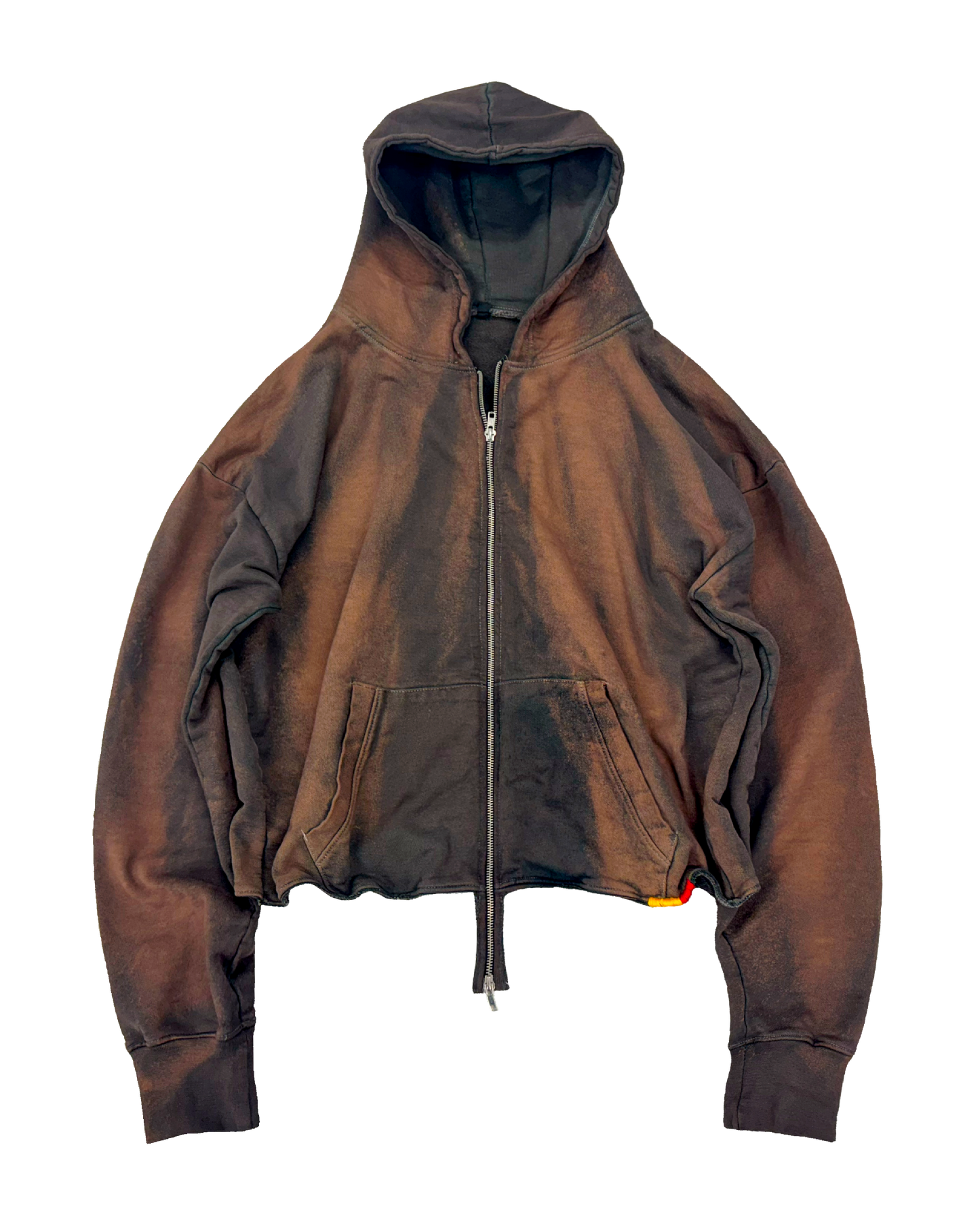 Faded Brown Zip Up - XL