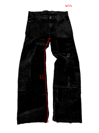 Grey Collage Jeans - W34