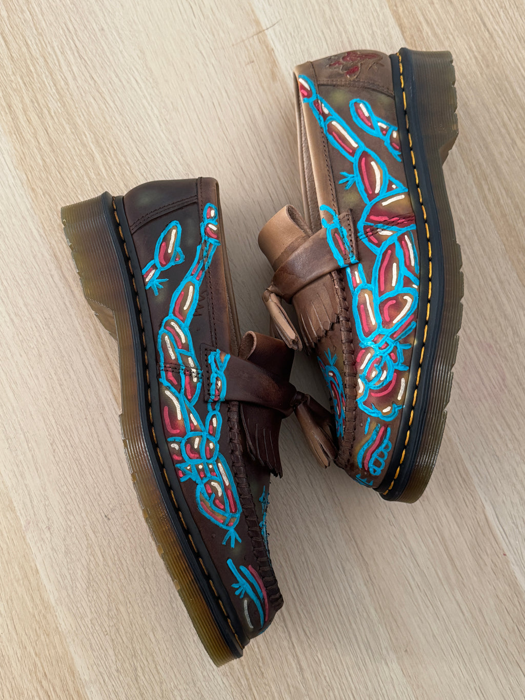 Painted Dr Martens Loafers