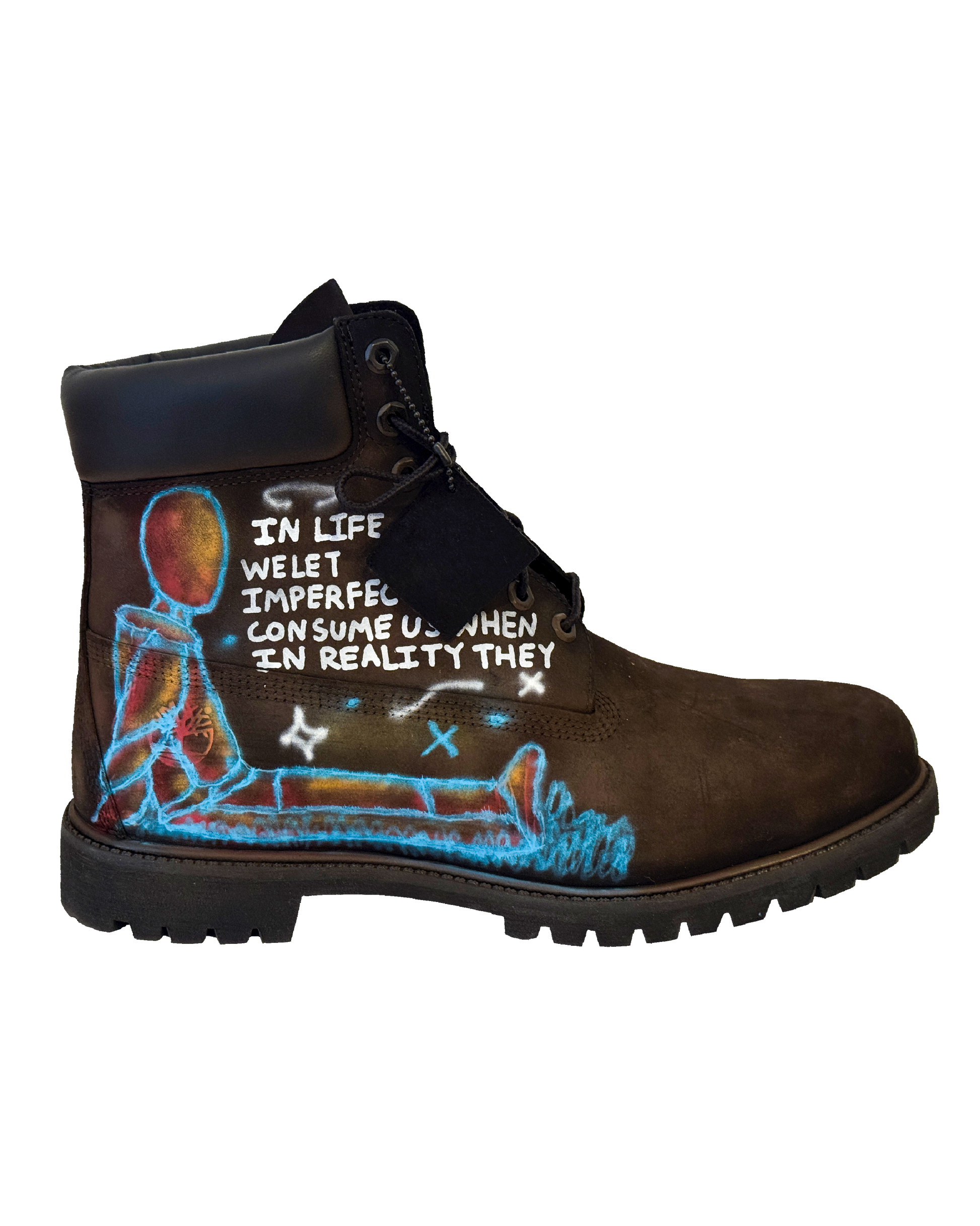 Abveallelse x Timberland 6 Inch Boot Painted in Black