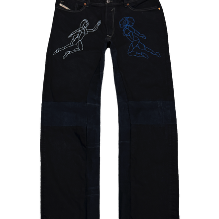 Panel Denim: Embroidered Rise